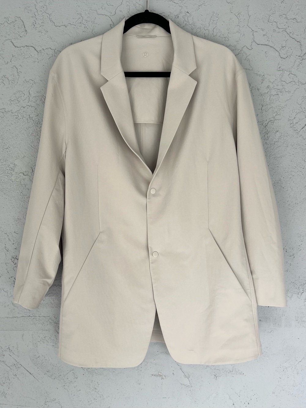Lululemon New Venture Blazer XL Beige Performance Sport Coat Travel Jacket - Picture 2 of 8